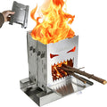 Zarkind Survival Stove for Camping Cooking - Portable Stainless Steel Foldable Wood Burning Camp Stove