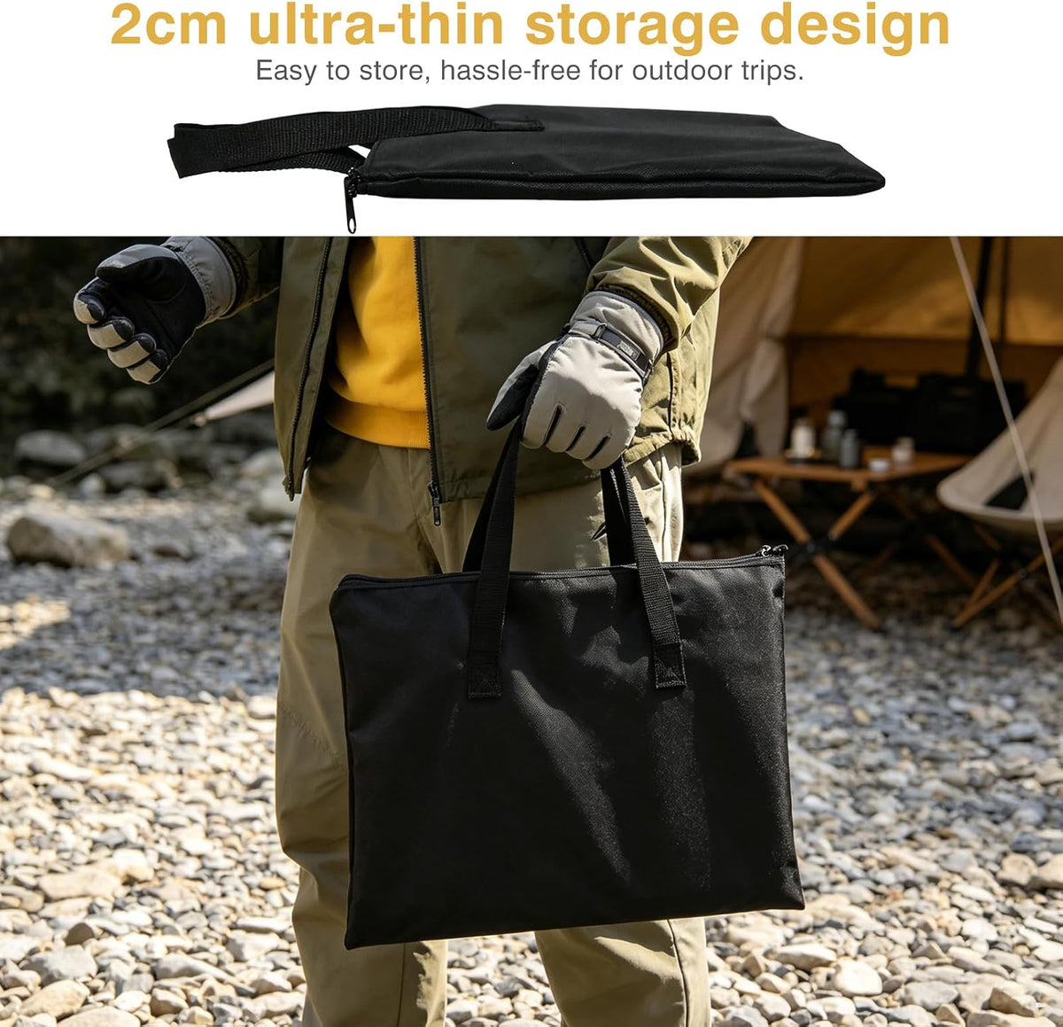 Zarkind Campfire Grill Grate with Flat Griddle & Steel Mesh Panel - Heavy Duty Folding Fire Pit Grill with Bag